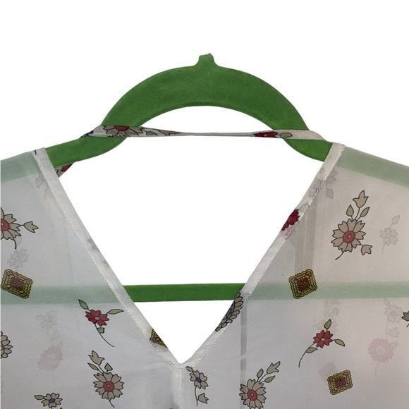 Urban Outfitters Ecote cream Boho Western White Paisley Kimono Shawl - Picture 10 of 14